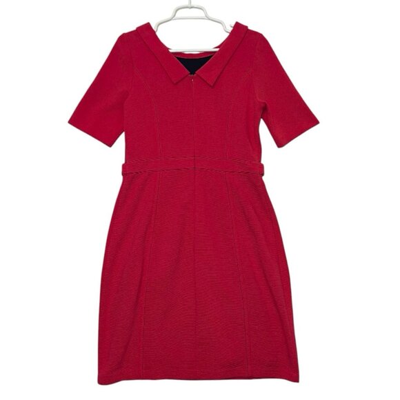 Boden Women’s Betty Ottoman Dress Size 10 R Hot Pink Stretch Lined Knee Short Sl - Picture 5 of 15
